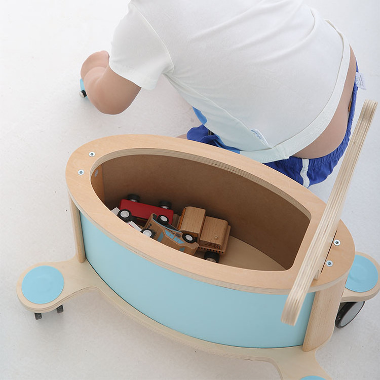 UDEAS Kids 4 Wheels Toddler Ride On Toy Wooden Balance Car Toys Ride-on With Storage Space