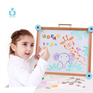 UDEAS Magnetic Drawing Table Toy Wooden Art Easel Kids Drawing Board for Children