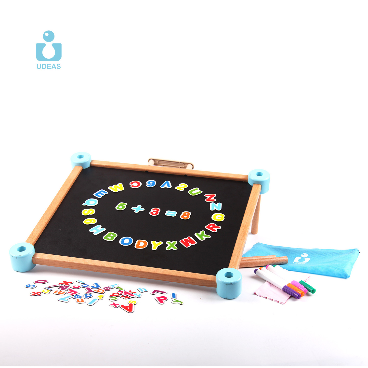 UDEAS Magnetic Drawing Table Toy Wooden Art Easel Kids Drawing Board for Children