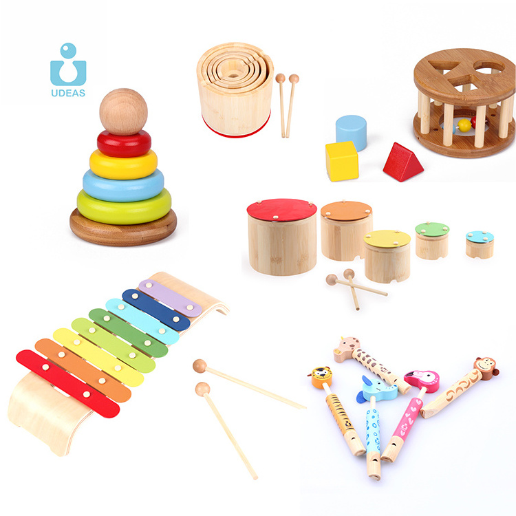 UDEAS Baby Wooden Montessori Puzzle Game Educational Music Instrument Toys For Children