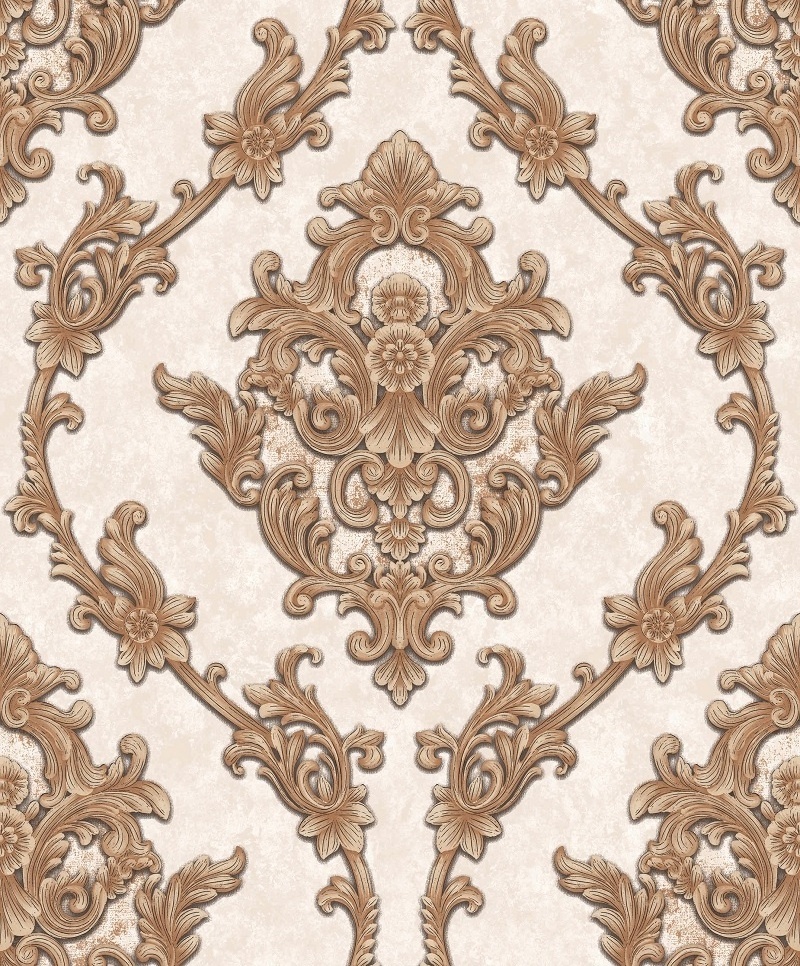 European 3D Damask Design Wall Paper Home Decor Bedroom Living Room non-woven Wallpaper for Walls Roll