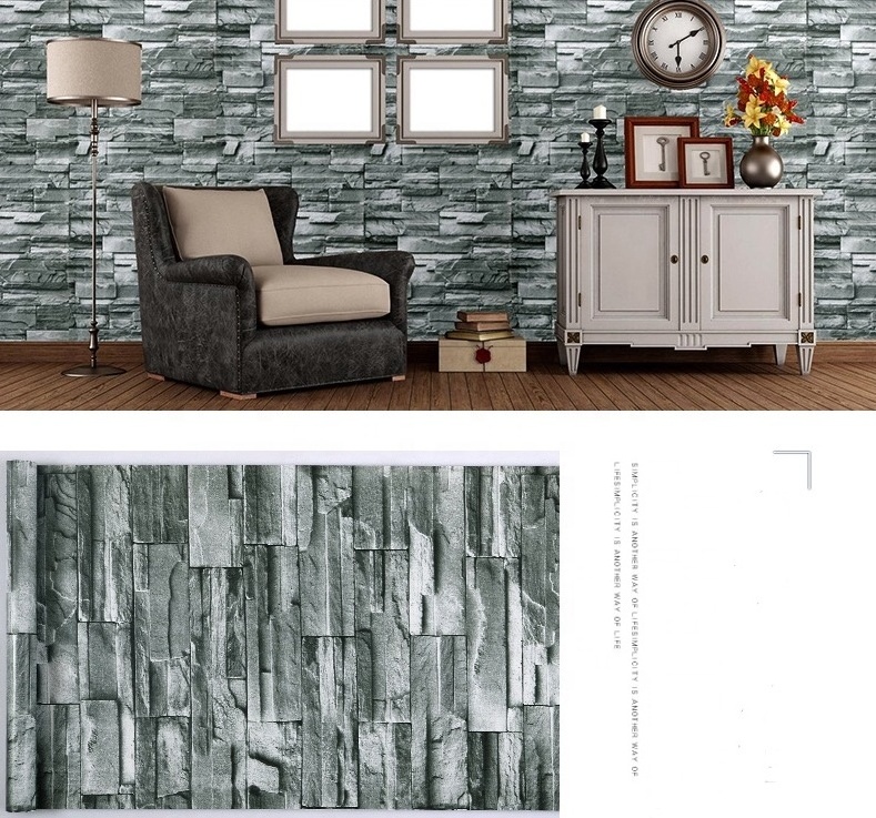 3D pvc retro brick wall paper 45cm*10m removable wall sticker vinyl self-adhesive wallpaper for interior home decor