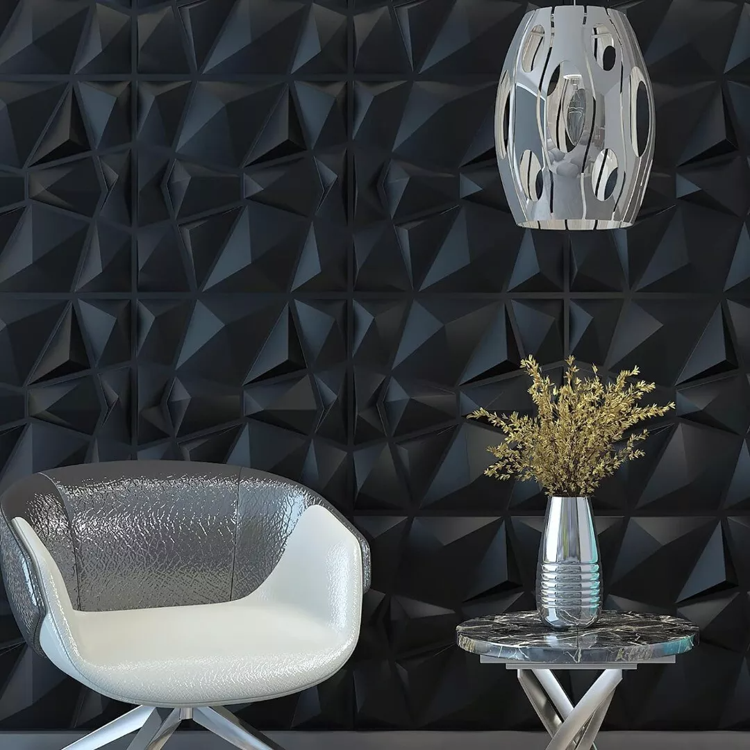 UDK Hot Sale 3D wall panel Geometric Pattern wall panels Deep embossed Waterproof Wall board for home decor