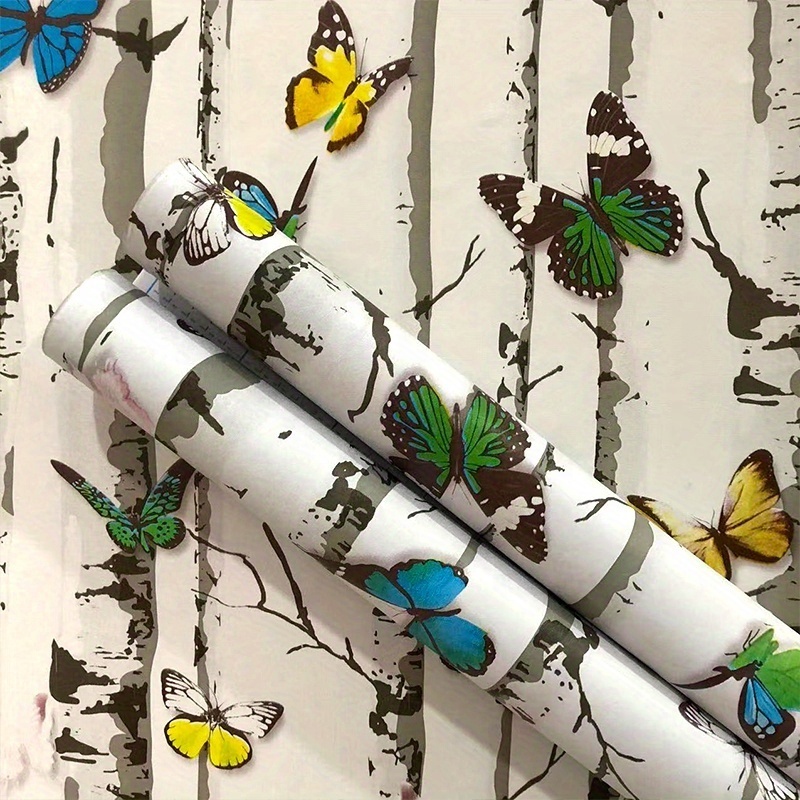 butterfly flower beautiful design kids room wall papers decor wallpaper wall living room 3d  self-adhesive wallp