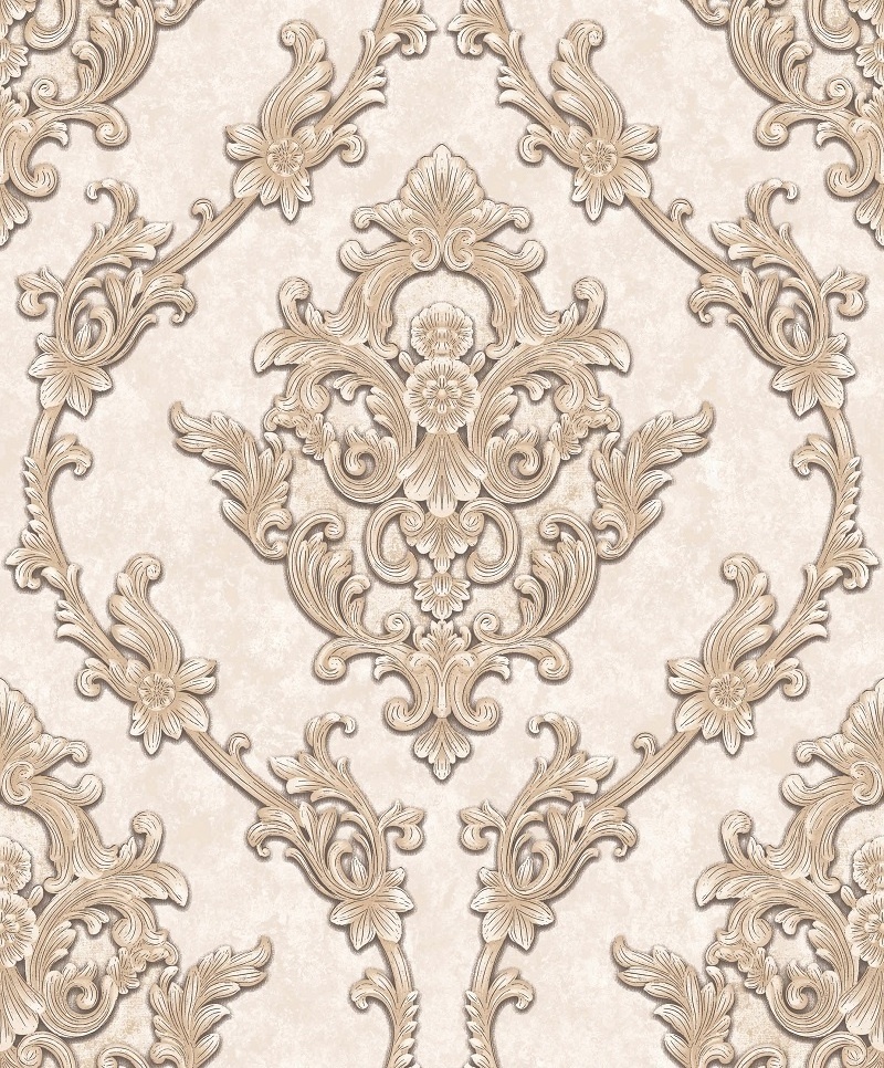 European 3D Damask Design Wall Paper Home Decor Bedroom Living Room non-woven Wallpaper for Walls Roll