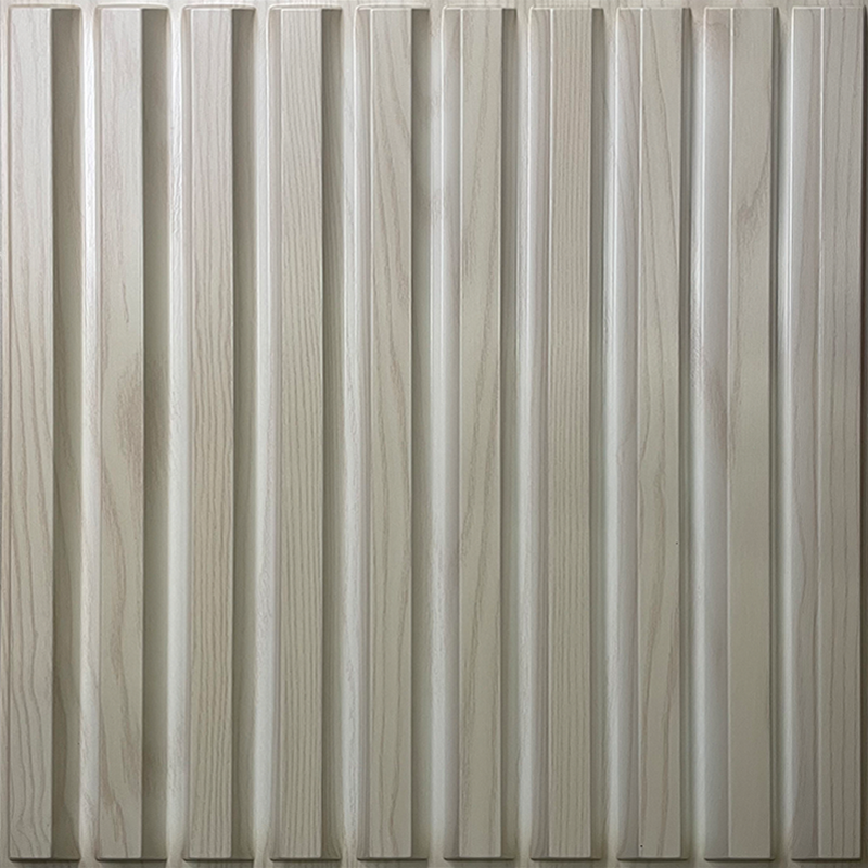 UDK PVC teak wood timber wall board panel striped cladding fence wall panel planks for ceiling wall decor