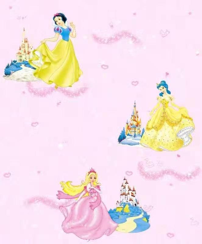 UDK Children Room Decor Cartoon Character Wallpaper Pastel Princess Wallpaper Modern 100% Customized Product