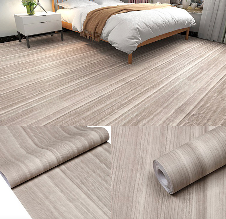 UDK wood look Vinyl Flooring Roll 1.22*50m Peel and Stick Contact Paper Floor Tile for Bedroom Kitchen Living Room Office Home