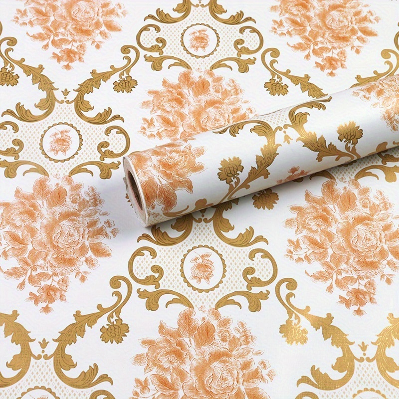 UDK Hot Sell Vinyl 45cm Luxury Damask Peel-Stick Wallpaper Self-Adhesive decorative wall stickers for home wall decoration