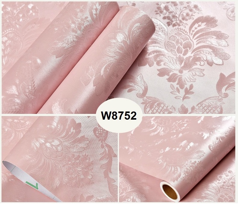 UDK Girls Room Pink Wallpaper Self Adhesive PVC Wallpaper for Walls Vinyl Waterproof Wallpapers