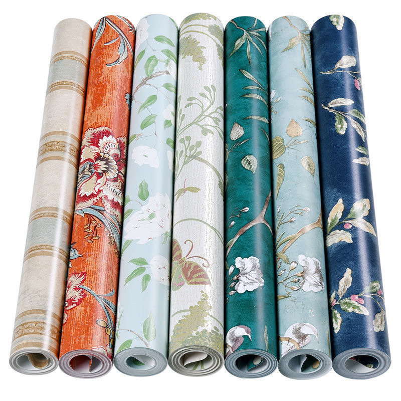 UDK factory price living room decor peel and stick floral/damask wallpaper flower removable adhesive wall paper