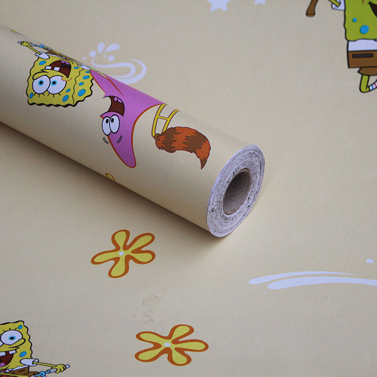 45cm width cartoon wallpaper kid'S room wall sticker waterproof Sound insulation cartoon patterned wallpaper