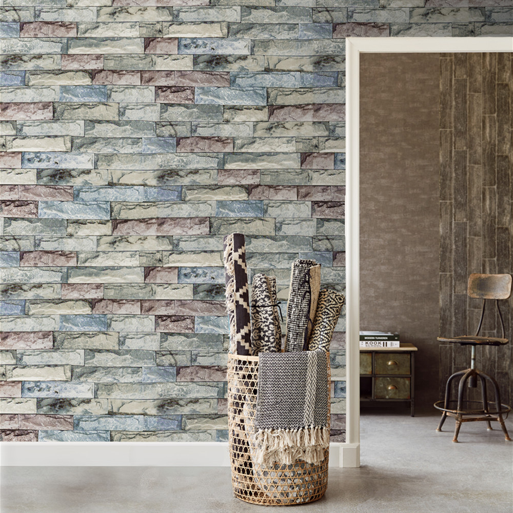 3D Brick Peel and Stick Wallpaper Self Adhesive PVC wall paper for home decoration Factory Supplier