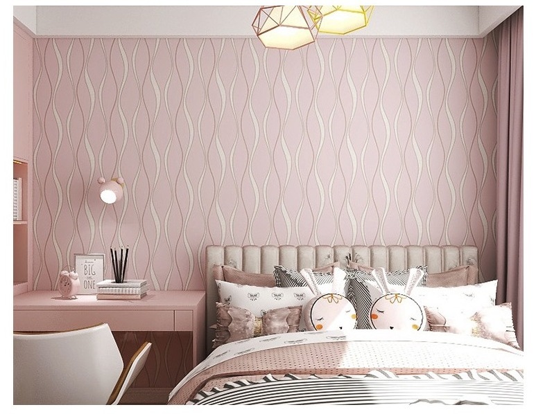 UDK PCV Modern Stripes Pattern Peel and Stick Wall Mural Waterproof Self-adhesive Wallpaper For Home Decoration