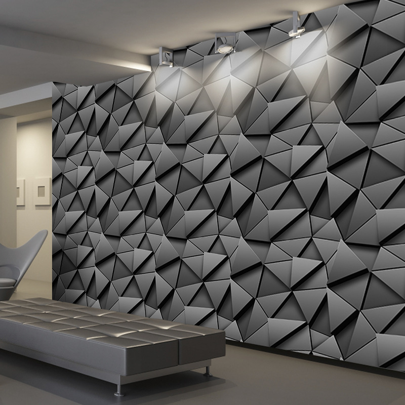 UDK Hot Sell 45cm PVC 3D effect Geometric Self adhesive wallpaper Decorative wall sticker for home development