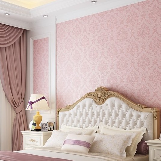 UDK Girls Room Pink Wallpaper Self Adhesive PVC Wallpaper for Walls Vinyl Waterproof Wallpapers