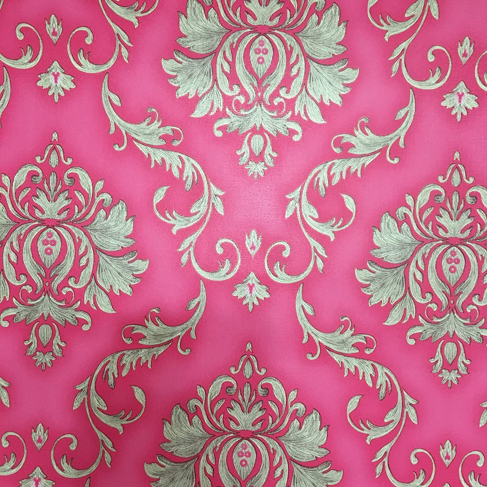 UDK Italian Classic Red Adhesive Wallpaper Retro Design Luxury PVC Wall Paper Heavy Damask Wallpaper