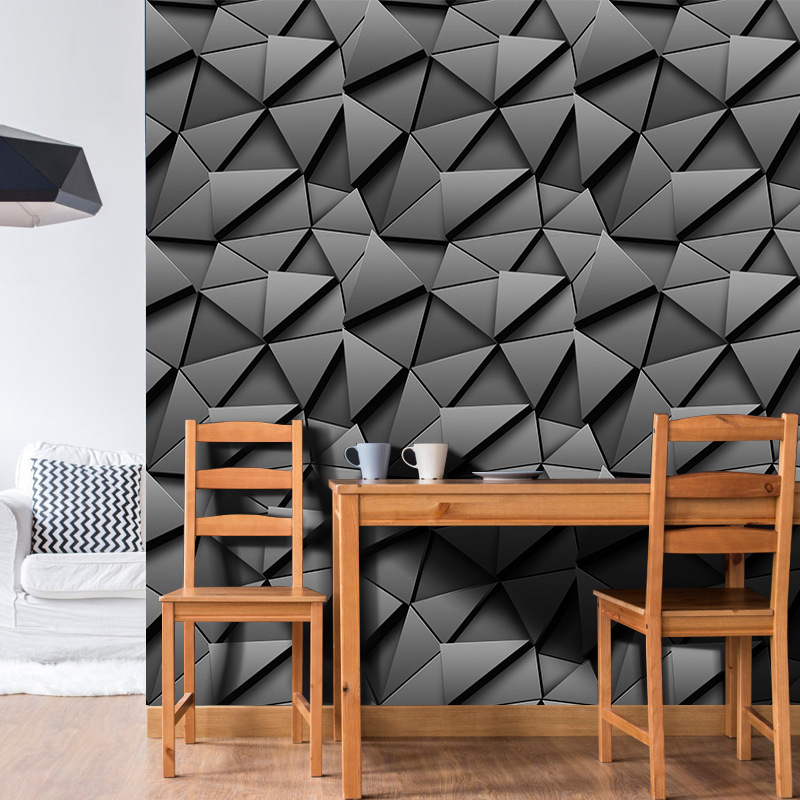 UDK Hot Sell 45cm PVC 3D effect Geometric Self adhesive wallpaper Decorative wall sticker for home development