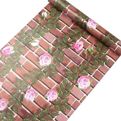 UDK Brick Wallpaper Peel and Stick 45x10m Removable Faux Brick Paper for Bedroom Self-Adhesive Stick on Wallpaper