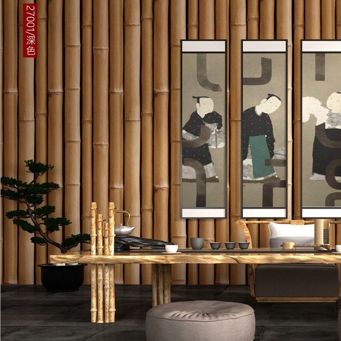 3d bamboo design vinyl wallpaper TV background wall wallpaper