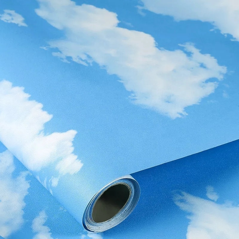 3D Blue Sky White Cloud Wallpaper Papel pintado de cielo azul y nubes blancas Wall Murals Removable Wallpaper