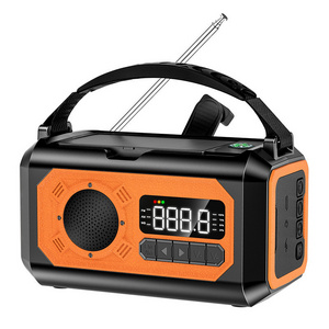 Outdoor Hand Operated Power Generation Radio Compass Flashlight Emergency Light Solar Radio