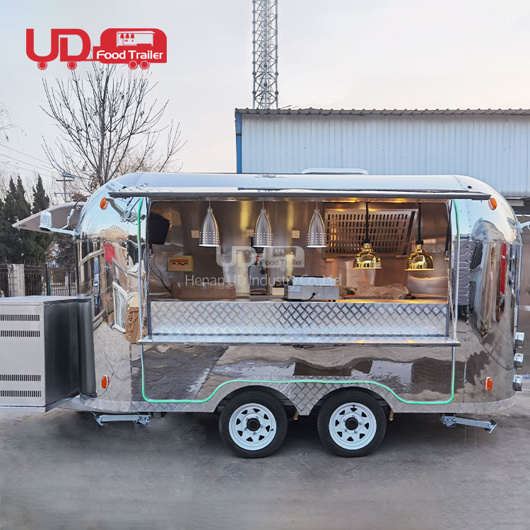 New Style Smoothies Food Trailer Hot Dog Cart Mobile Kitchen Business Airstream Caravan Remorque Food Truck