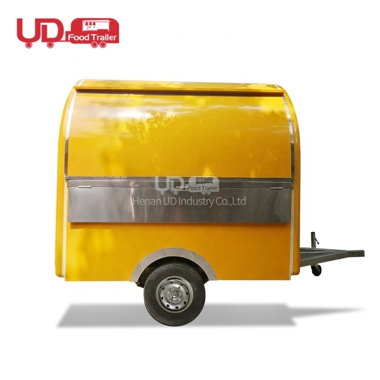 Outdoor Mobile Round Small Food Cart Coffee Kiosk Ice Cream Truck Concession Food Trailer Fully Equipped