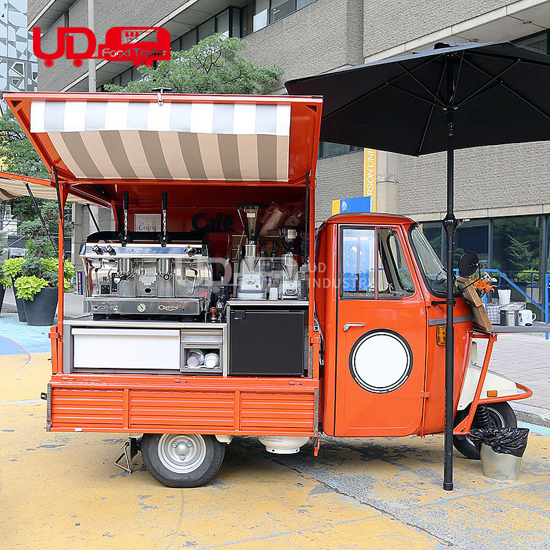 UrDream Electric Tuk Tuk Ape Electric Food Cart Mobile Mini Food Truck Hot Dog Car Ice Cream Truck Fast Food Truck For Sale