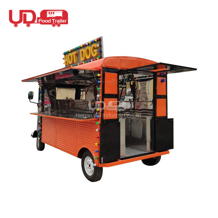 Hot Sale Electric Food Bus Baked Potato Food Cart Mobile Catering Van Retro HY Food Truck