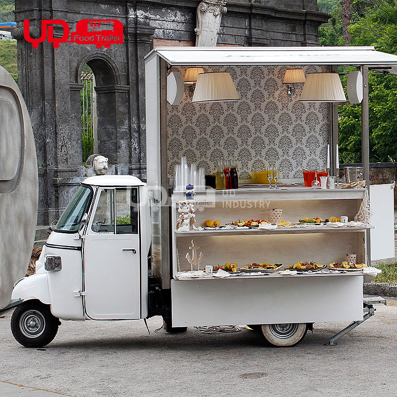 UrDream Electric Tuk Tuk Ape Electric Food Cart Mobile Mini Food Truck Hot Dog Car Ice Cream Truck Fast Food Truck For Sale