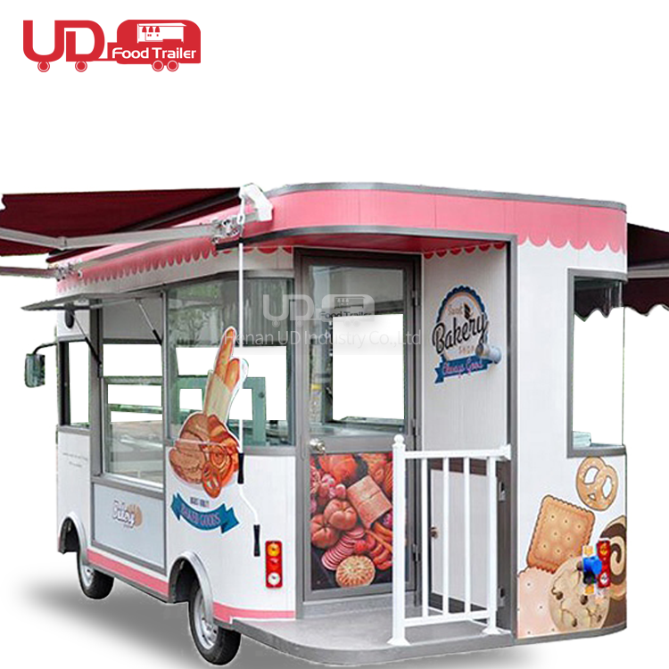 Electric 4 Wheels Fast Food Truck Hot Dog Cart Taco Truck Ice Cream Kiosk Mobile Coffee Shop For Sale