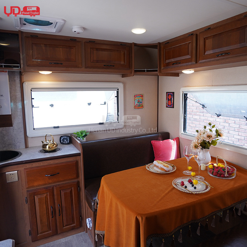 UD Industry 2023 Popular Motorhome Travel Small Car Rv Fully Equipped Camper Trailer For Caravan