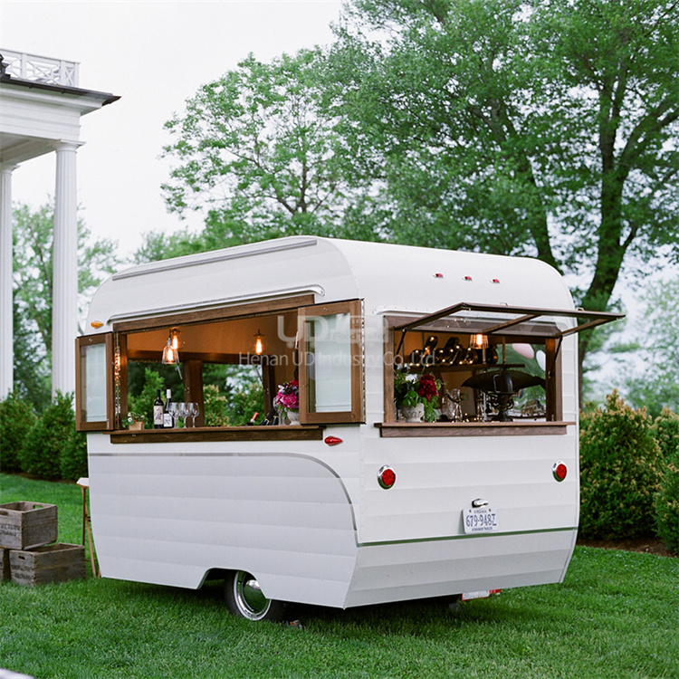 Hot Sale Ice Cream Truck Coffee Van Food Trailer Fast Food Cart Wedding Cart Wine Beer Mobile Bar Trailer