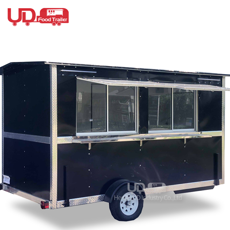 4M Mobile Kitchen Bbq Trailer Hot Dog Stand Snack Ice Cream Cart Beer Bar Food Truck For Sale USA Europe Food Van