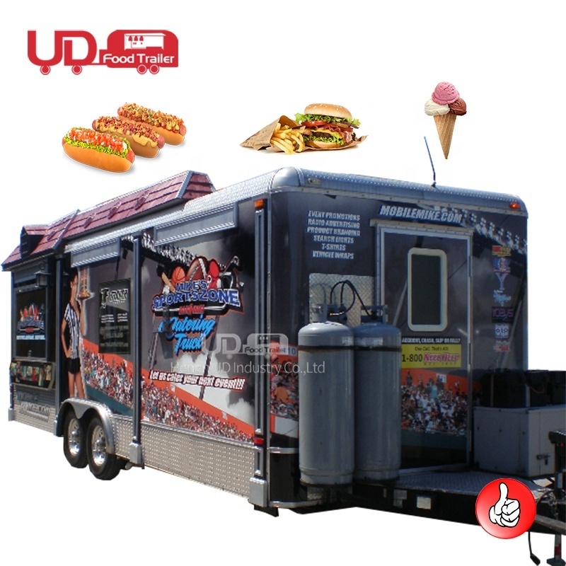 Cheap Price Container Mobile Kitchen Ice Cream Cart Fully Equipped Pasta Food Kiosk Booth Food Trailer