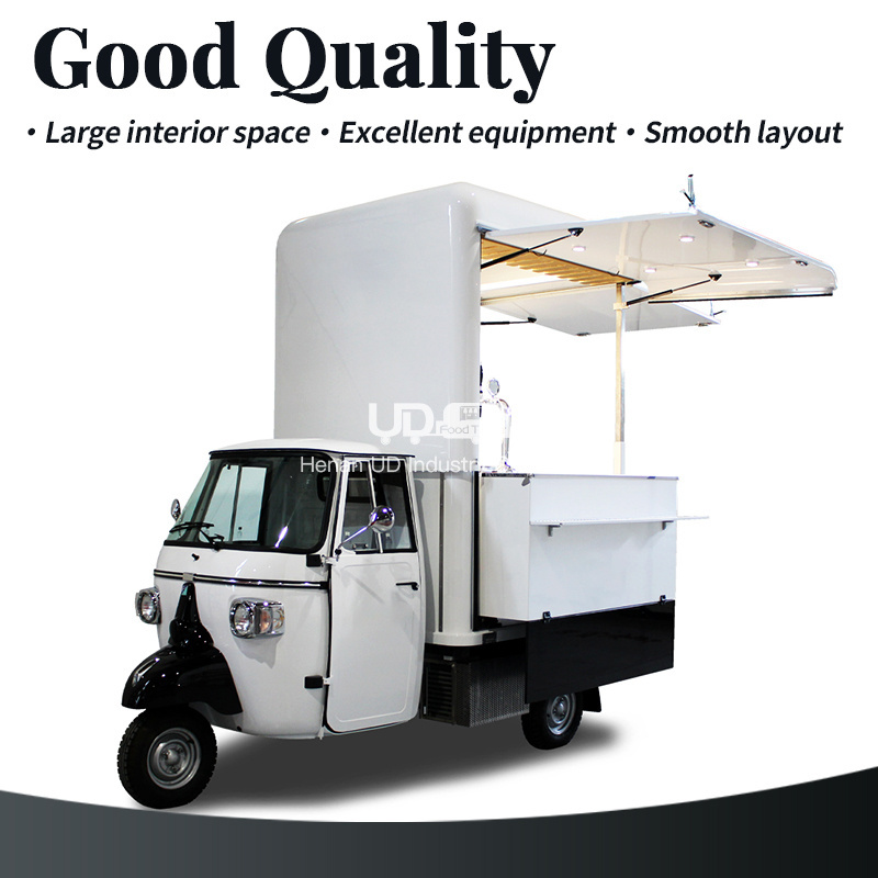 Three Wheels Electric Scooters Food Cart Ice Cream Cart Tuk Tuk Mobile Kitchen Fast Food Tricycle For Sale