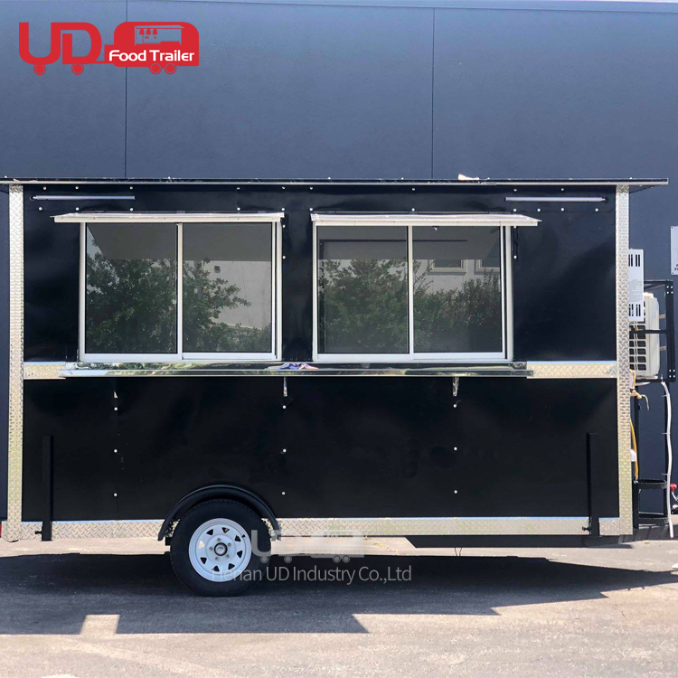 4M Mobile Kitchen Bbq Trailer Hot Dog Stand Snack Ice Cream Cart Beer Bar Food Truck For Sale USA Europe Food Van