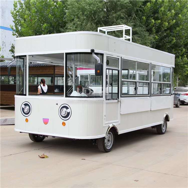 Electric Food Cart Juice Coffee Van Mobile Kitchen Pizza Candy Cart Ice Cream Shop Taco Hot Dog Truck Bus Food Truck