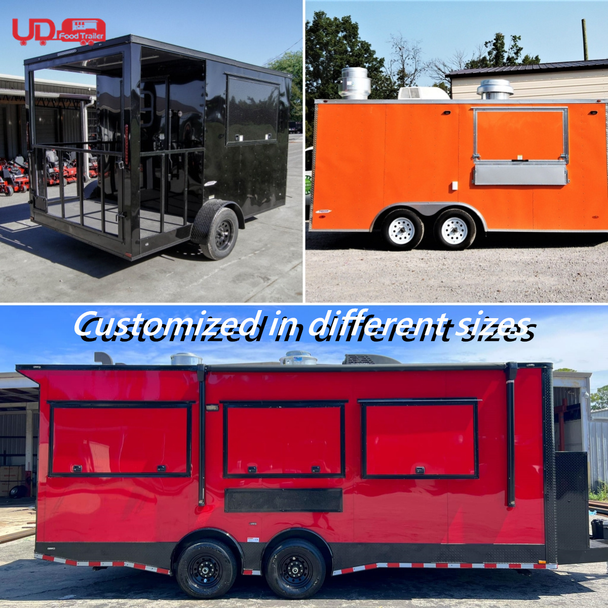 Custom Size Street Mobile Kitchen Pizza Concession Trailer Tacos Truck Restaurant Fast Food Kiosk Bbq Food Truck