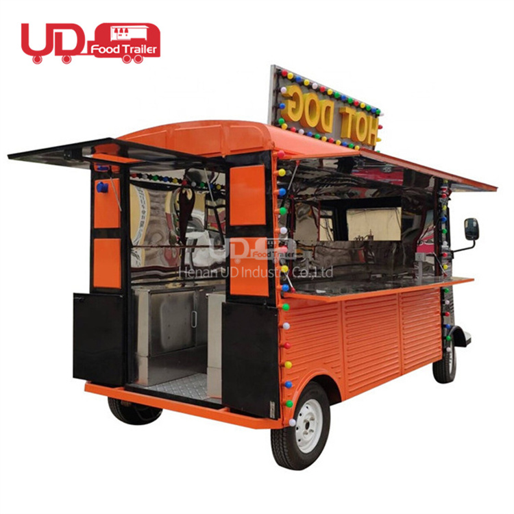 Hot Sale Electric Food Bus Baked Potato Food Cart Mobile Catering Van Retro HY Food Truck