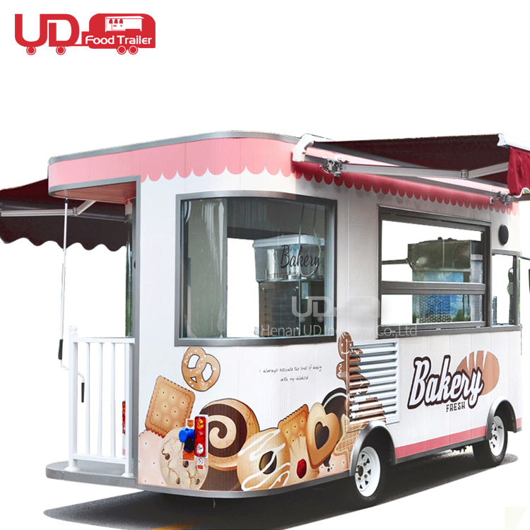 Electric 4 Wheels Fast Food Truck Hot Dog Cart Taco Truck Ice Cream Kiosk Mobile Coffee Shop For Sale