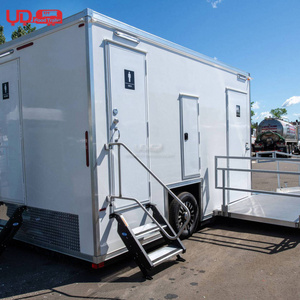 Restroom Business Portable Toilet Luxury Bathroom Trailer Cost 4 Stall Restroom Trailer For Sale