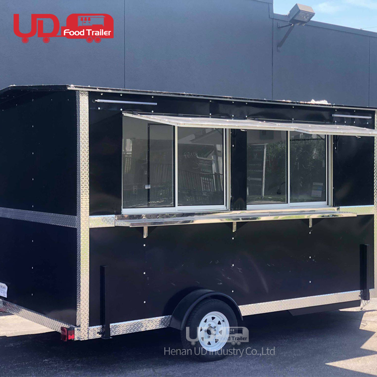 4M Mobile Kitchen Bbq Trailer Hot Dog Stand Snack Ice Cream Cart Beer Bar Food Truck For Sale USA Europe Food Van