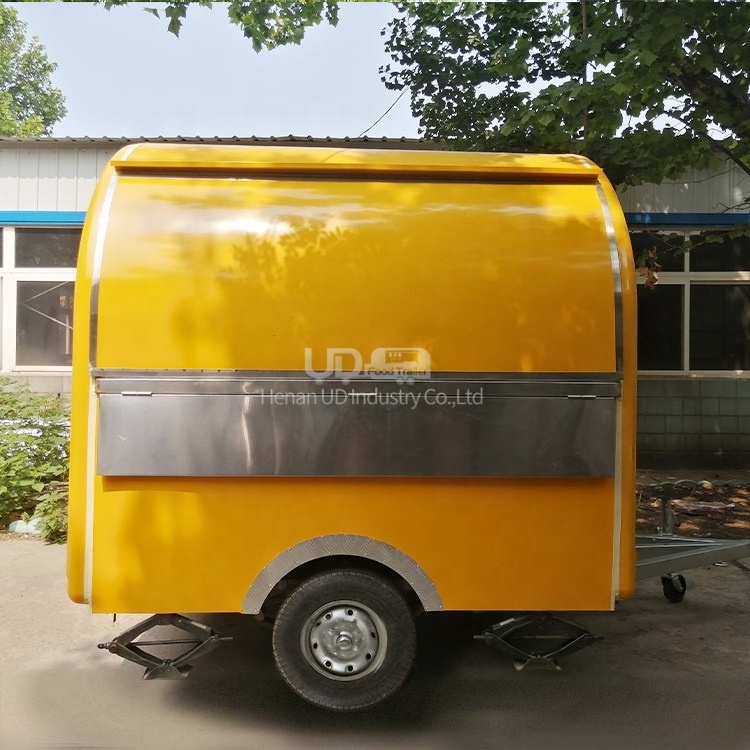 Outdoor Mobile Round Small Food Cart Coffee Kiosk Ice Cream Truck Concession Food Trailer Fully Equipped