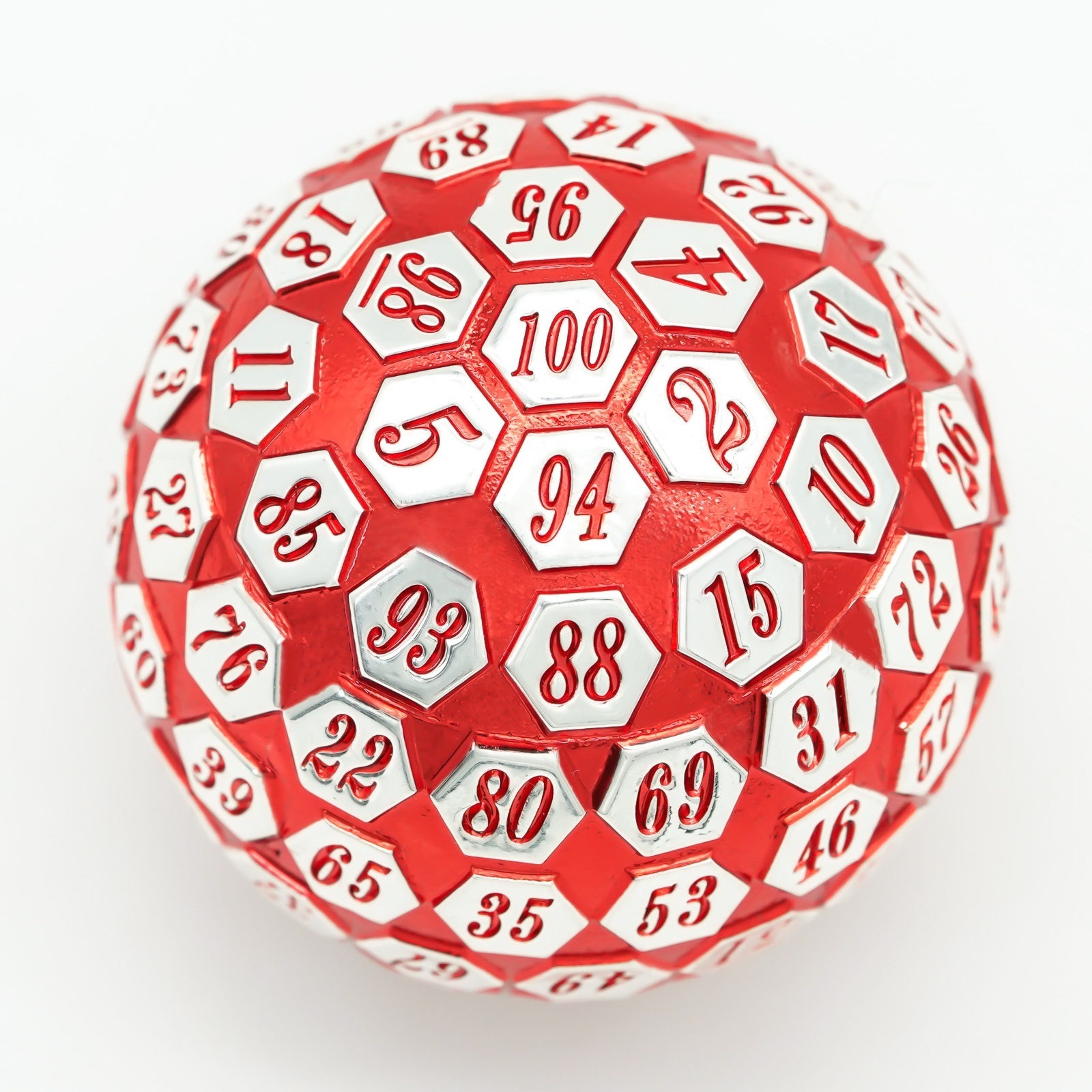 Udixi Two-Color Metal D100 100 sides Spherical Dice Gambling Casino Dice