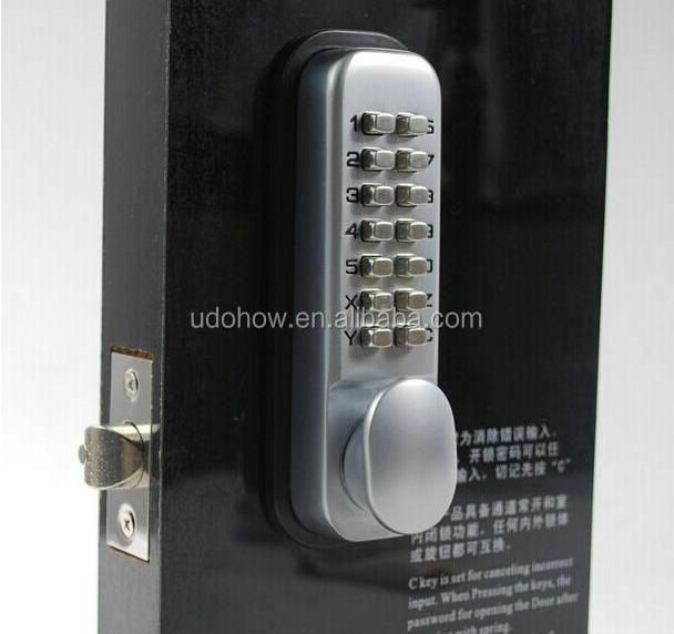 High quality and security Keyless digital combination push button security Mechanical Code glass Door Lock