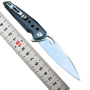 OEM High Quality carbon fiber Handle Outdoor Camping Knife Folding d2 steel knife fold knife