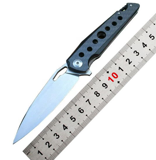 OEM High Quality carbon fiber Handle Outdoor Camping Knife Folding d2 steel knife fold knife