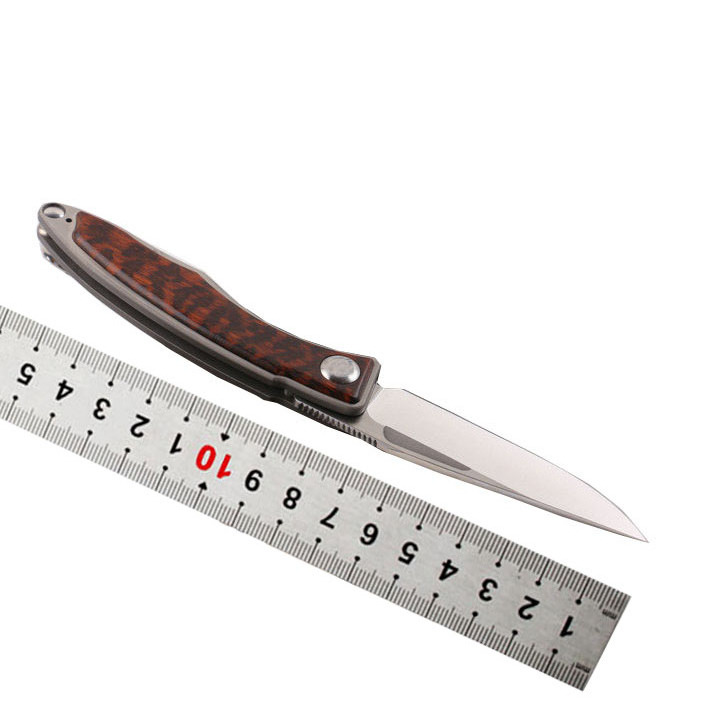 OEM factory sell M390 blade blanks pocket knife camping knife with leather sheath